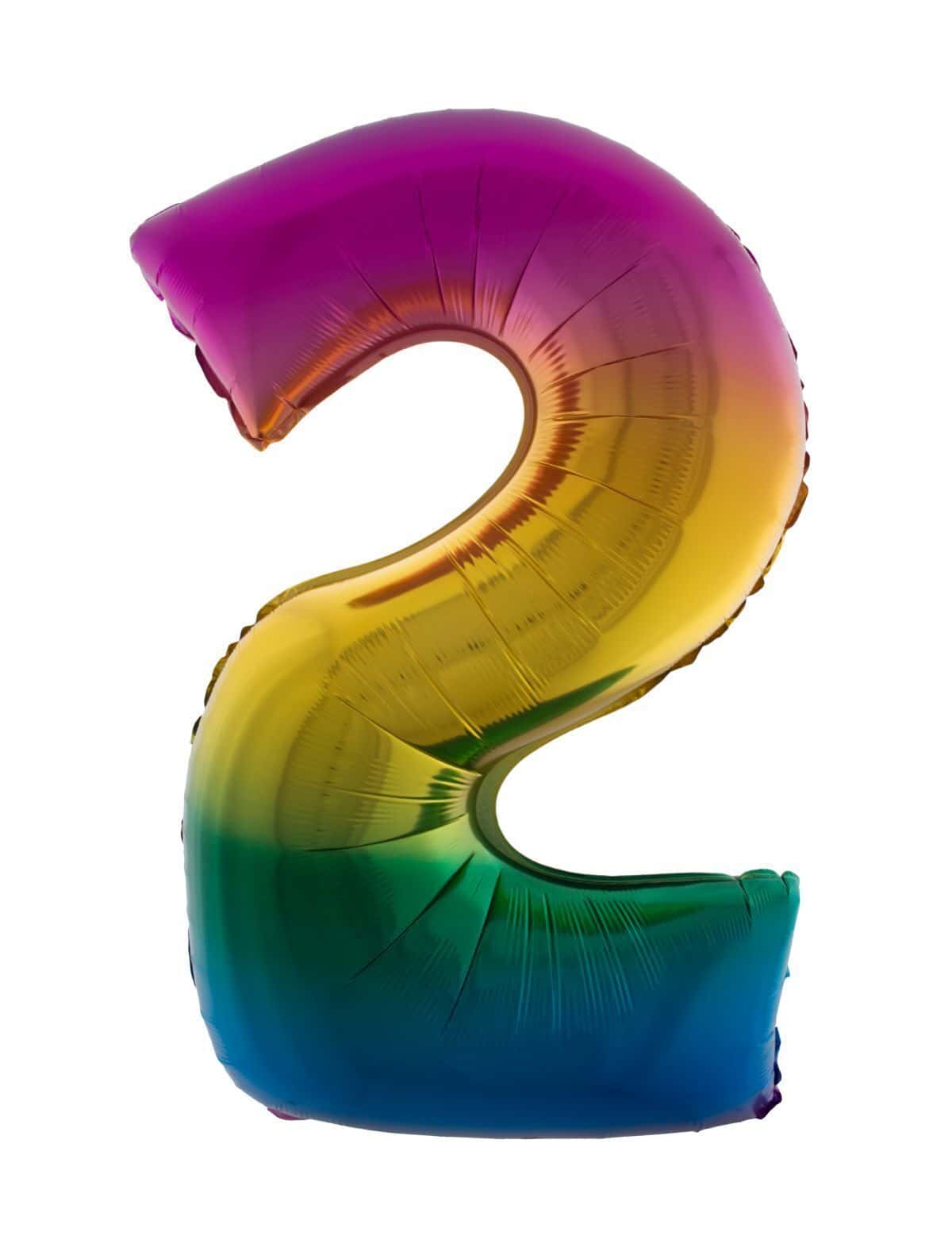 Numeri Giganti in Mylar Arcobaleno da 1 Metro