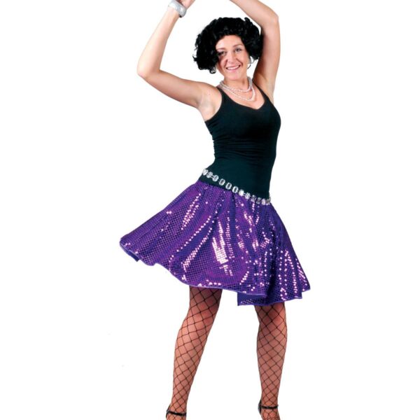 Gonna Viola con Paillettes Disco