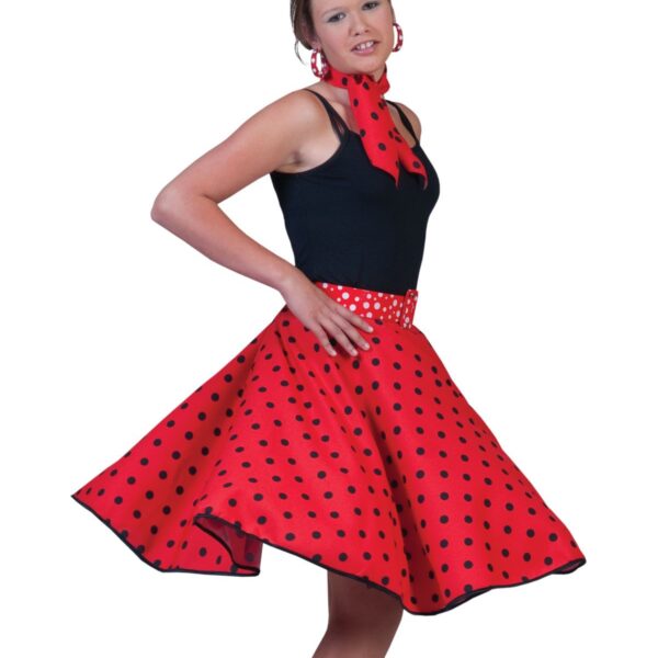 Gonna e Foulard Rosso a Pois Rock'N Roll