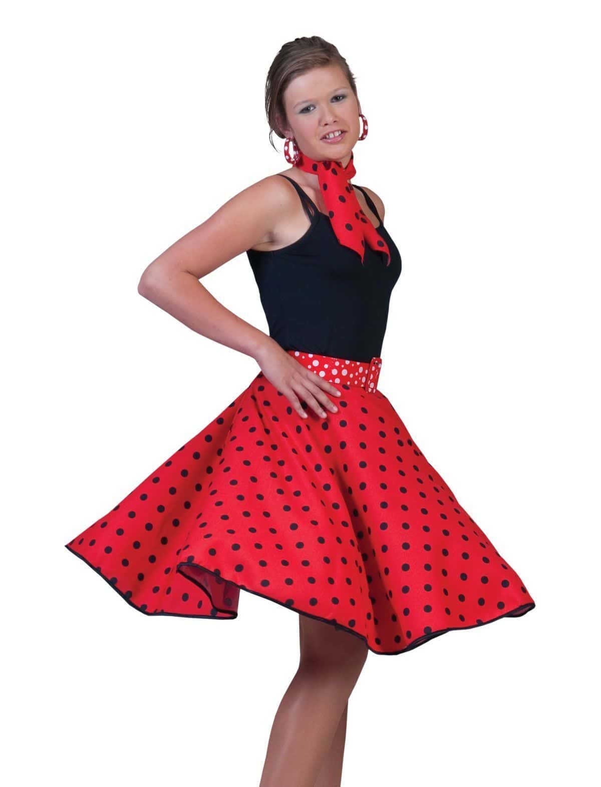 Gonna e Foulard Rosso a Pois Rock'N Roll