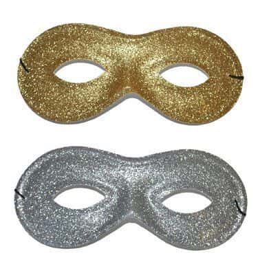 Maschera Domino Glitter Colori Assortiti