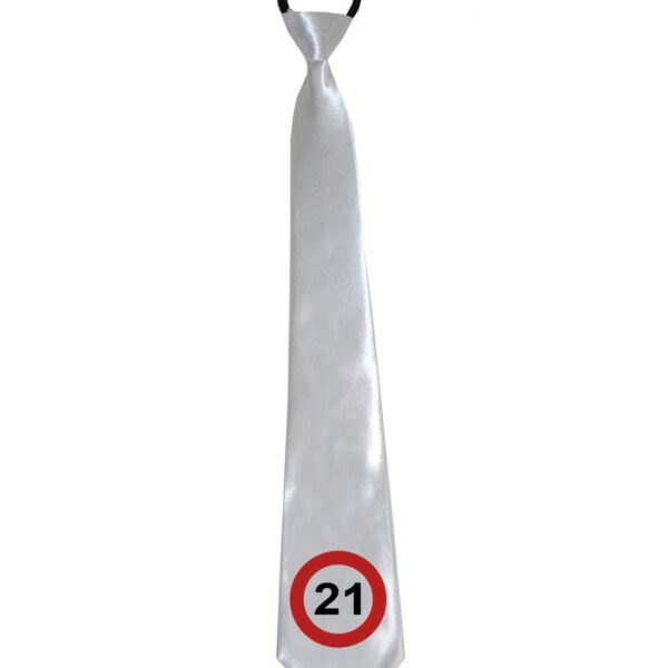 Cravatta Bianca Numero Limite 21