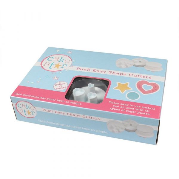 Cake Star Set 6 Tagliapasta ad Espulsione Stella Cuore Tondo