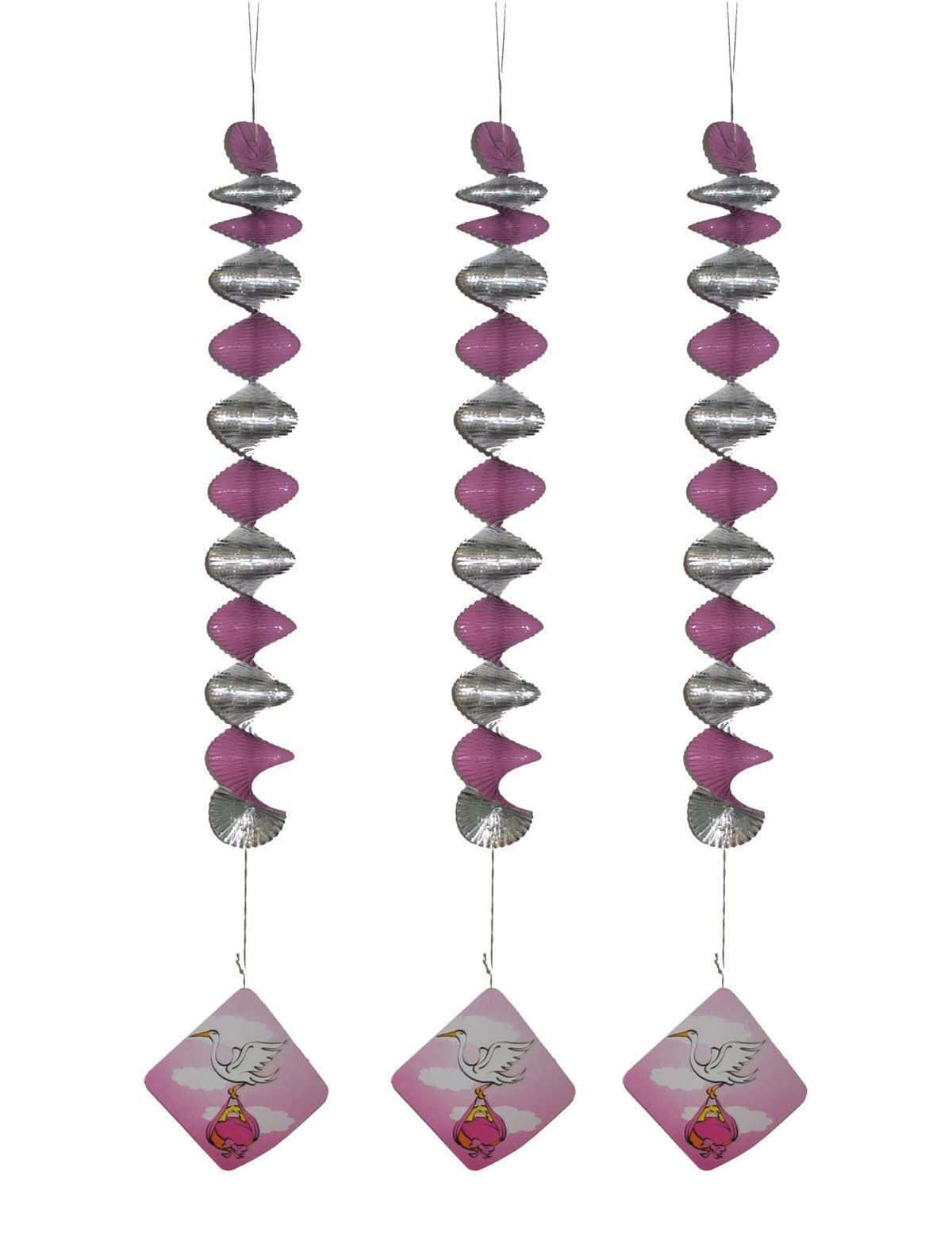 Festone Pendenti con Bebè Rosa