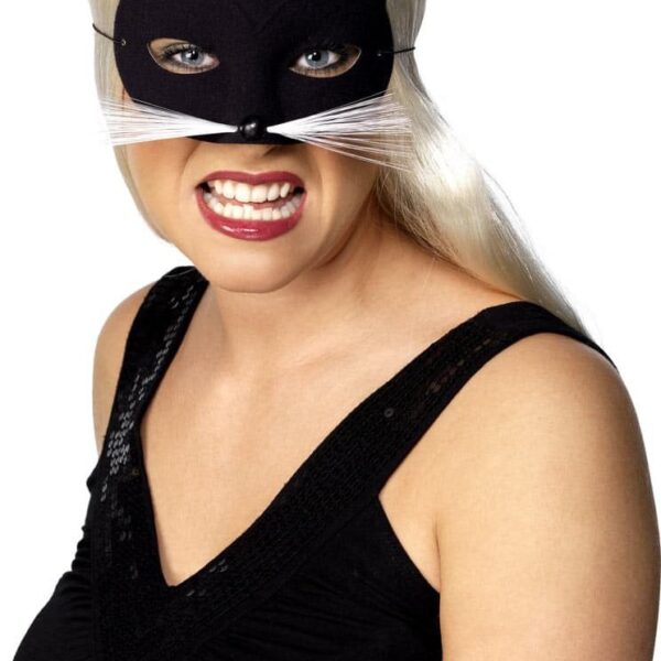 Maschera da Gatta Nera con Naso