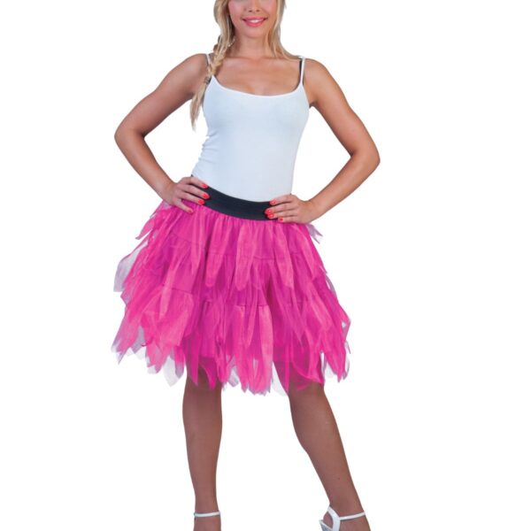 Sottogonna in Tessuto e Tulle Rosa