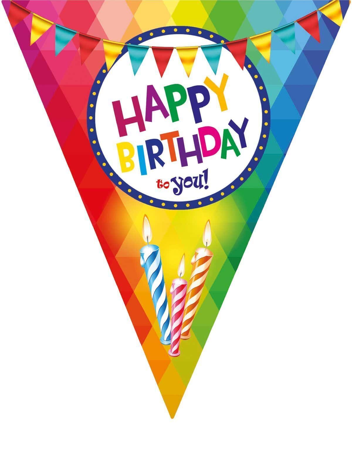 Festone Bandierine Happy Birthday