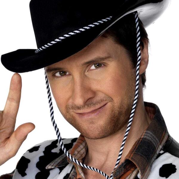 Cappello da Cowboy in plastica nero