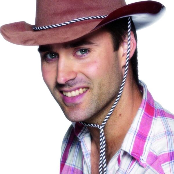 Cappello da Cowboy in plastica marrone