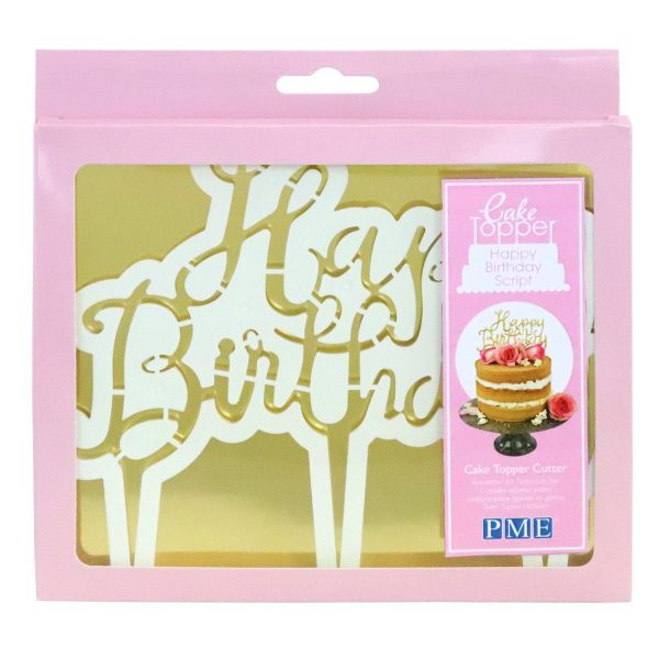 PME Cake Topper Happy Birthday - Script