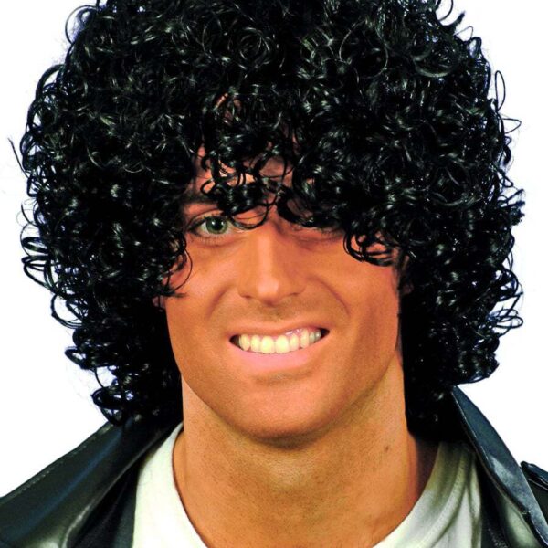 Parrucca Afro Nera effetto Bagnato