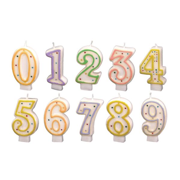 Candele con Numeri Assortiti