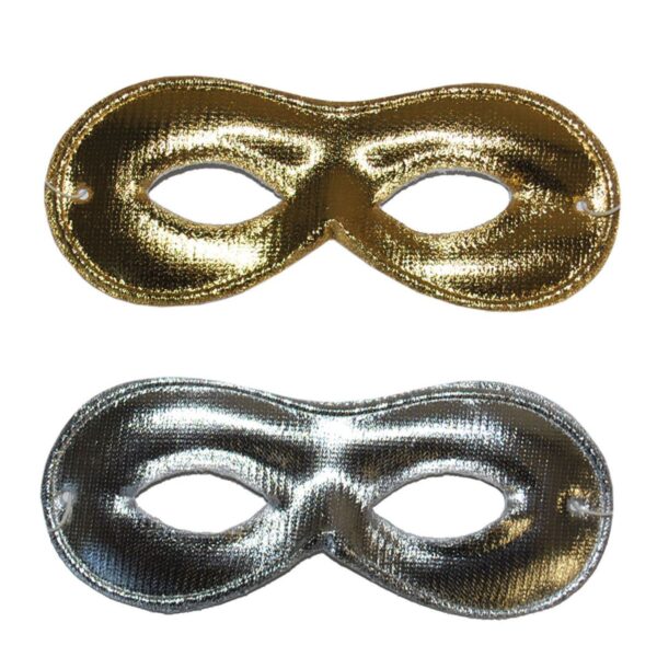 Maschera Domino Metallizzata Colori Assortiti