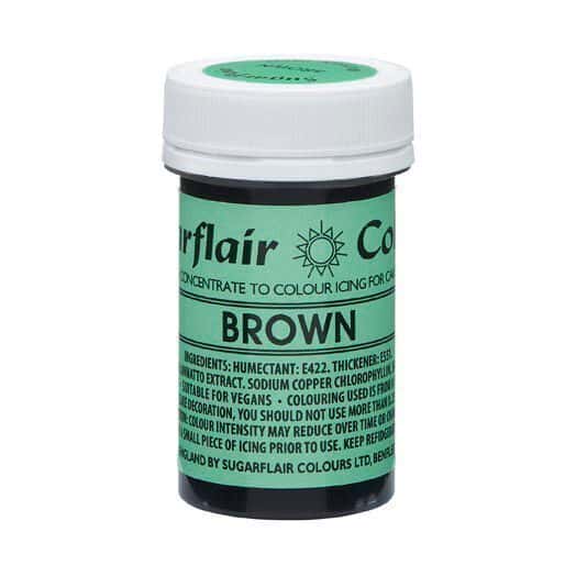 Sugarflair NatraDi Colorante Marrone in Pasta Naturale 25 Gr.
