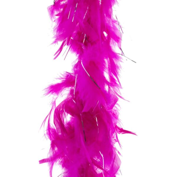 Boa Fucsia e FIli di Lamè Argento