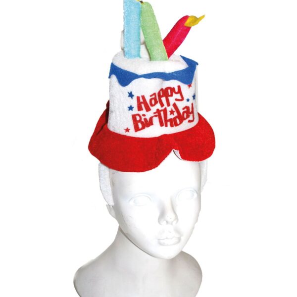 Cappello Bianco e Rosso Happy Birthday