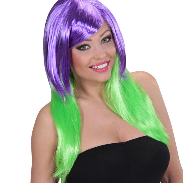 Parrucca Viola e Verde
