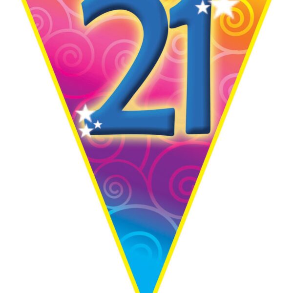 Festone Bandierina Compleanno Numero 21