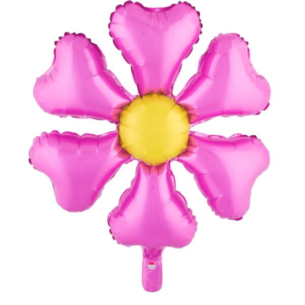 Palloncino Rosa in Mylar a Forma di Fiore