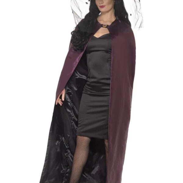 Mantello Reversibile Viola e Nero