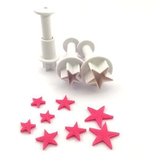 Dekofee Mini Stampini a Espulsione Stelle Set 3pz