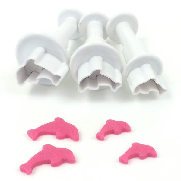 Dekofee Mini Stampini a Espulsione Delfini Set 3pz