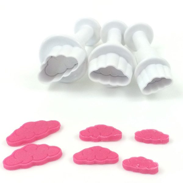 Dekofee Mini Stampini a Espulsione Nuvole Set 3pz