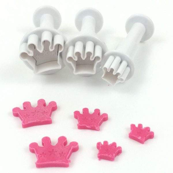 Dekofee Mini Stampini ad Espulsione Corone Set 3pz