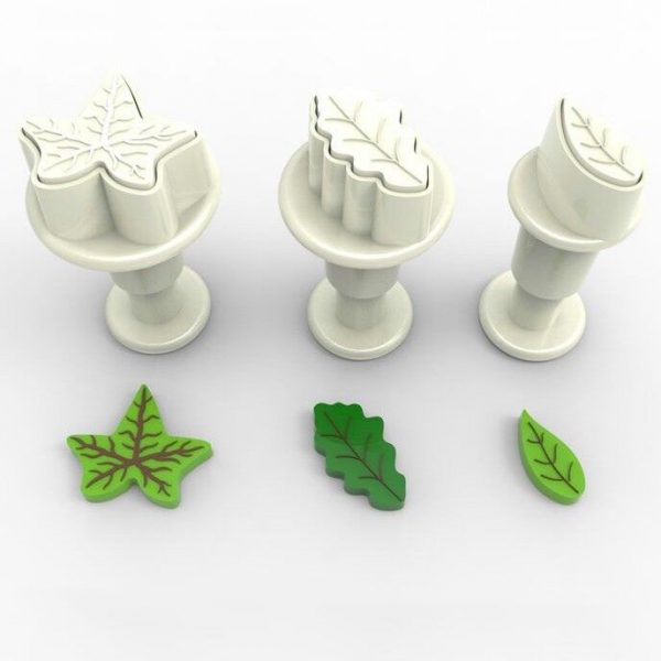 Dekofee Stampini a Stantuffo Mini Foglie Set 3