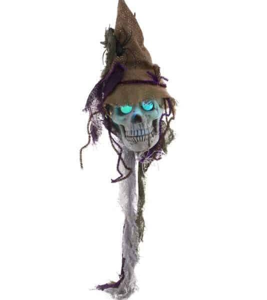 Teschio Luminoso con Cappello di Paglia