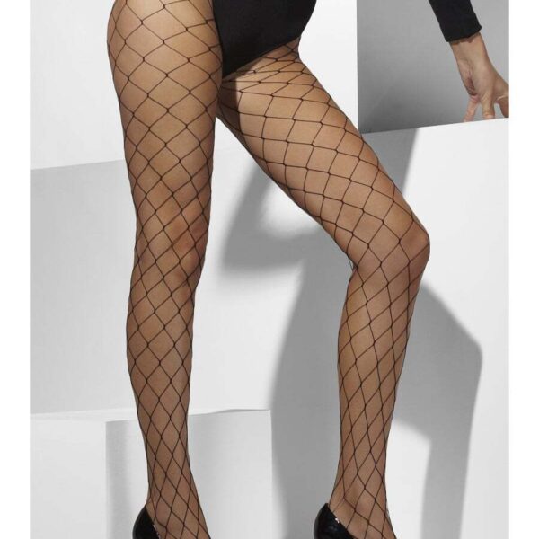 Collant Nero Retato a Diamante