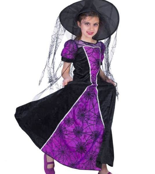 Costume da Strega Viola e Nero