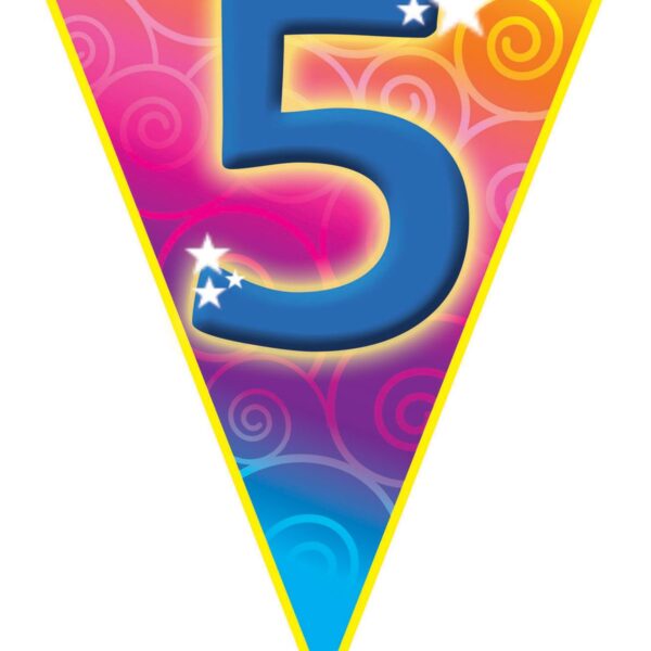 Festone Bandierina Compleanno Numero 5