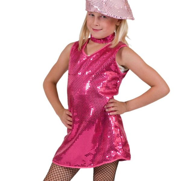 Costume Fucsia in Paillettes Disco