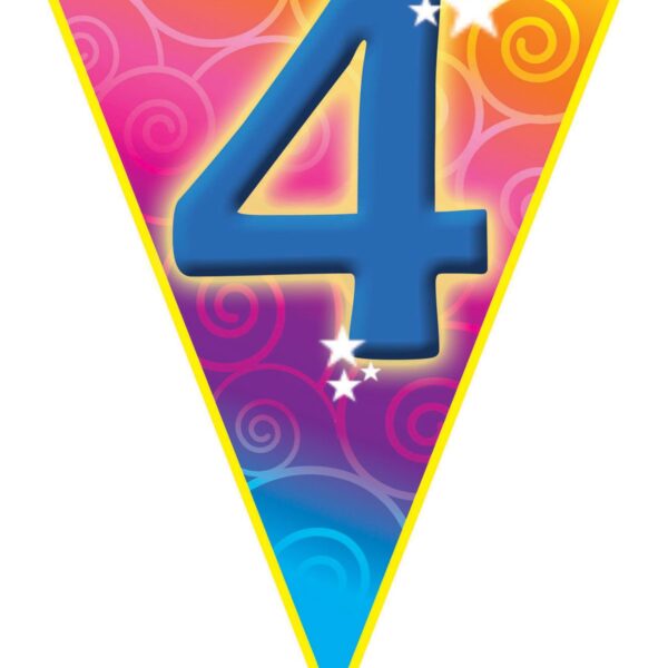 Festone Bandierina Compleanno Numero 4
