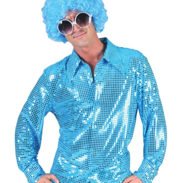 Camicia Azzurra in Paillettes