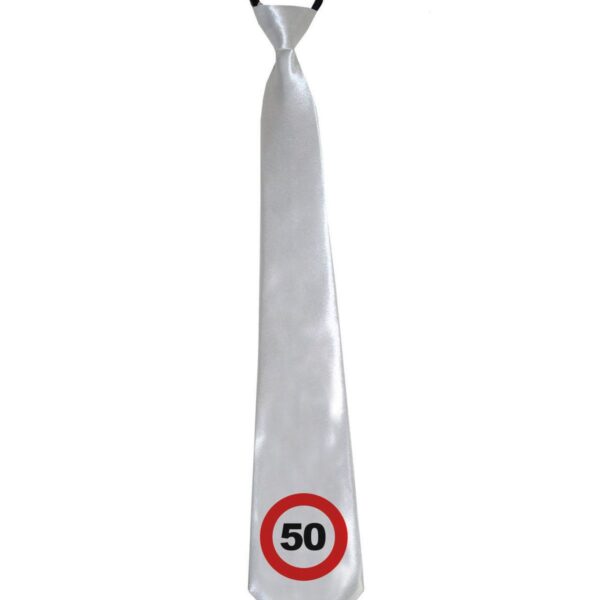 Cravatta Bianca Numero Limite 50