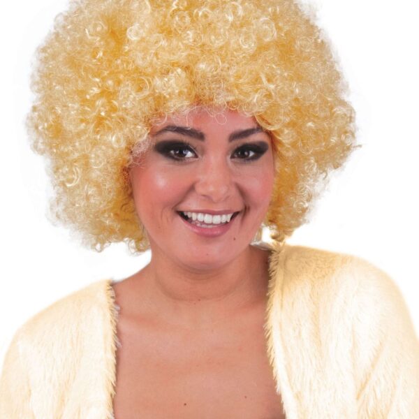 Parrucca Bionda Hippie Afro