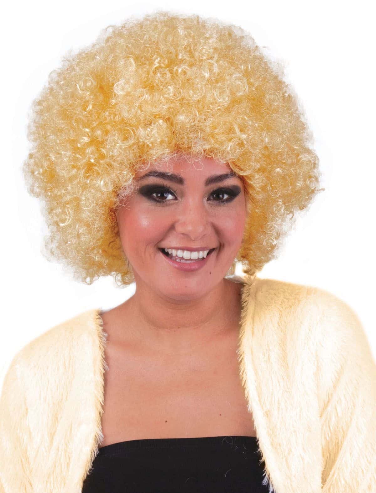 Parrucca Bionda Hippie Afro