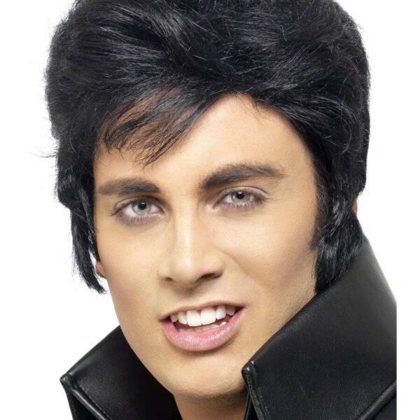 Parrucca da Elvis nera