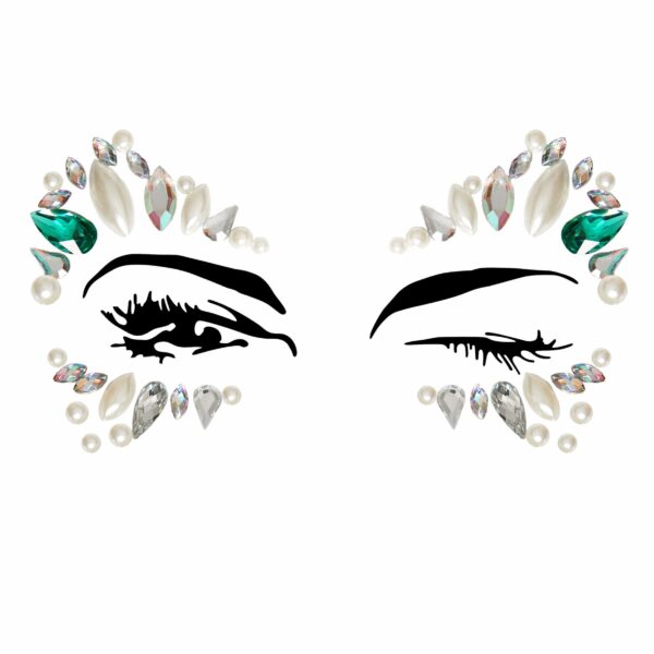 Gioielli adesivi per il viso Pearl Paradise