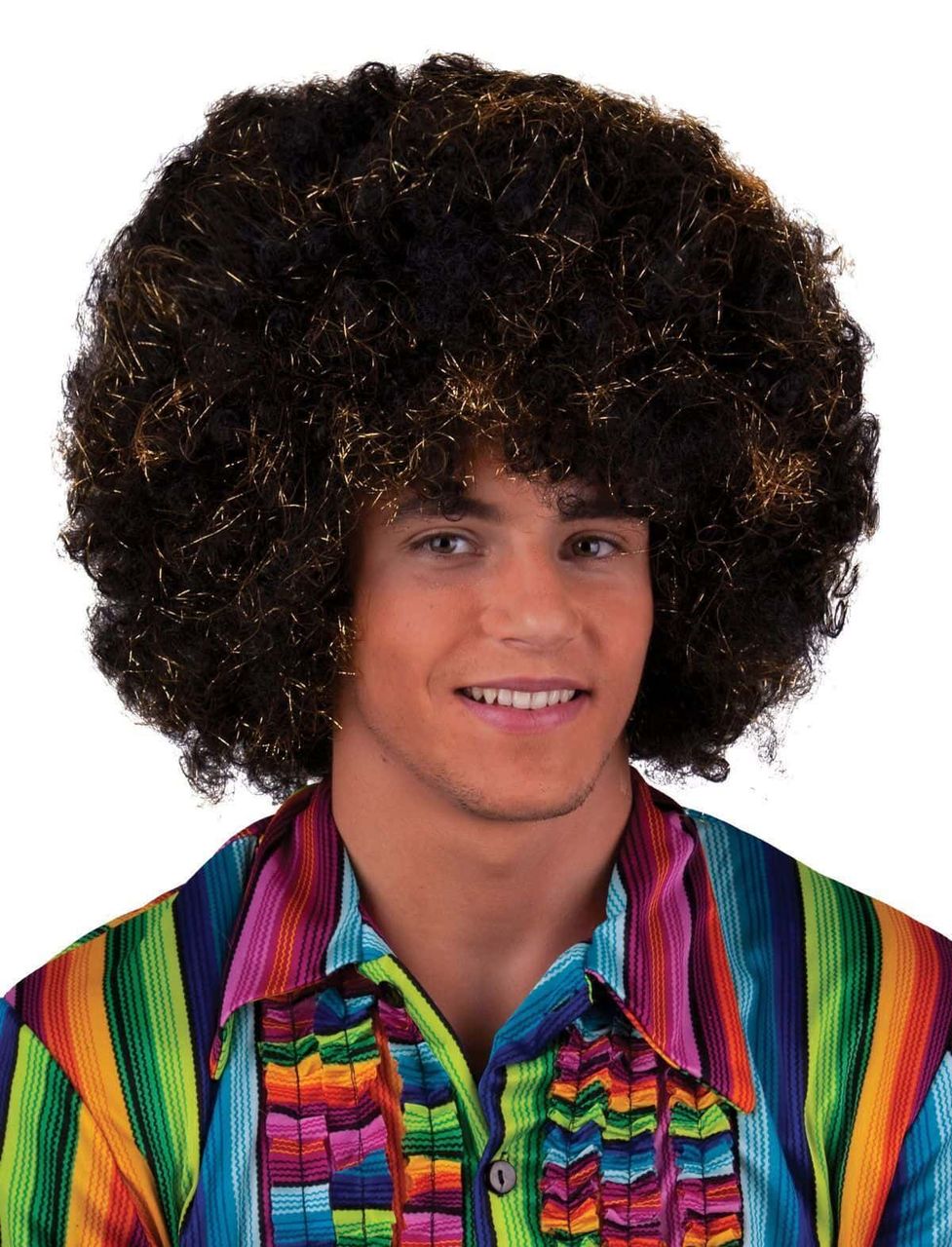 Parrucca Nero Oro Maxi Afro
