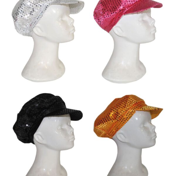 Cappello Disco con Paillette Colori Assortiti