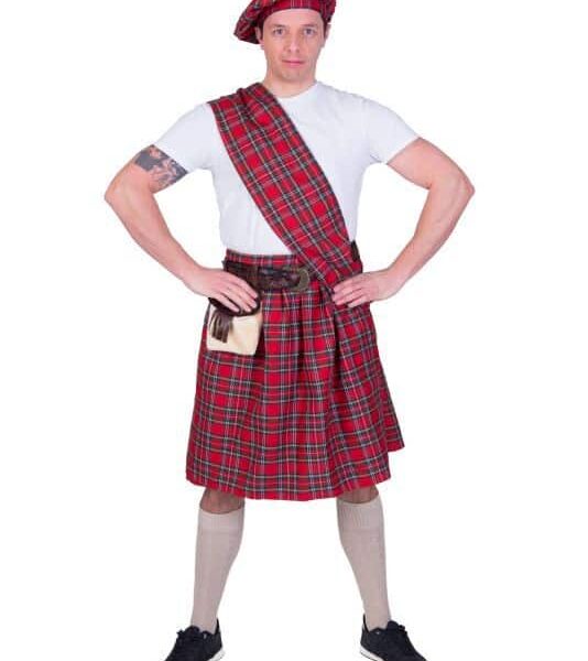 Costume da Scozzese Rosso