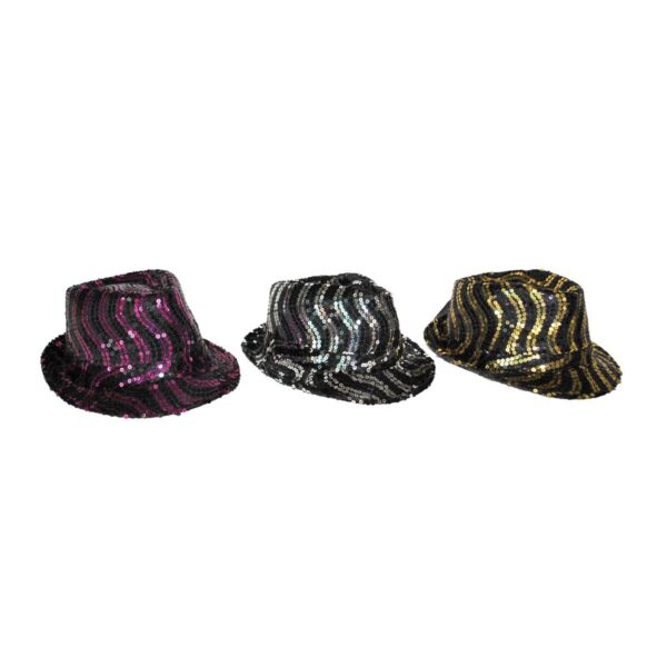 Cappello da Gangster in Paillette Colori Assortiti