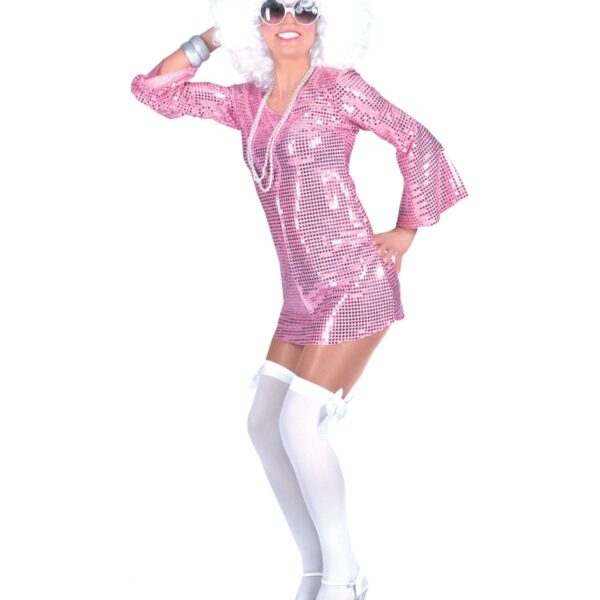 Costume Rosa in Paillettes Disco