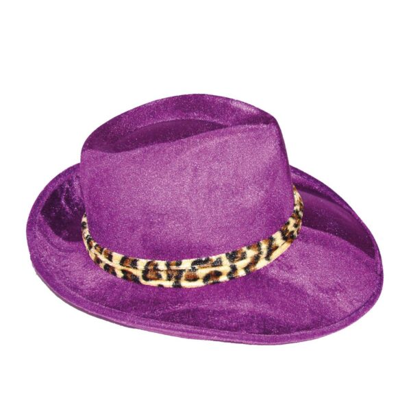 Cappello da Gangster Viola in Velluto