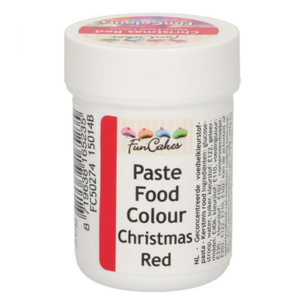 Funcakes Pasta Colorante Alimentare Rosso Natale - 30 Gr.