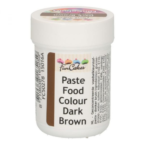 Funcakes Pasta Colorante Alimentare Marrone Scuro - 30 Gr.