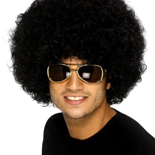 Parrucca Funky Afro Nera
